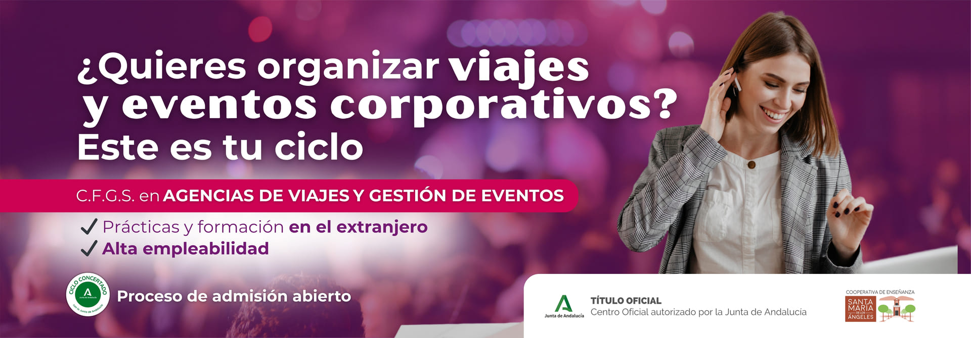 Grado Superior Concertado Agencias de Viajes y Gestión de Eventos en Málaga